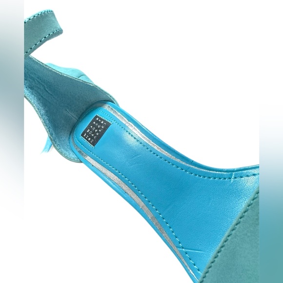 White House Black Market Suede Teal Ankle Strap 3 1/2” Heels , new w tags - Picture 13 of 13